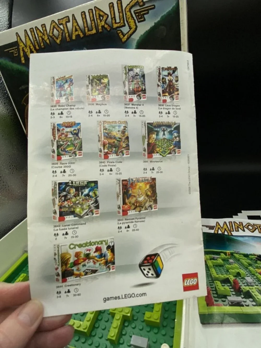 Lego Game Minotaurus 3841 Board Game Box Mini Figures Manuals READ
